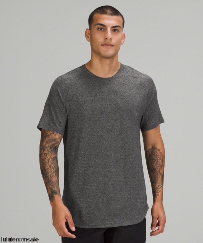 Lululemon Deutschland DELULU812 | Schwarzes Drysense Trainings-kurzarmshirt